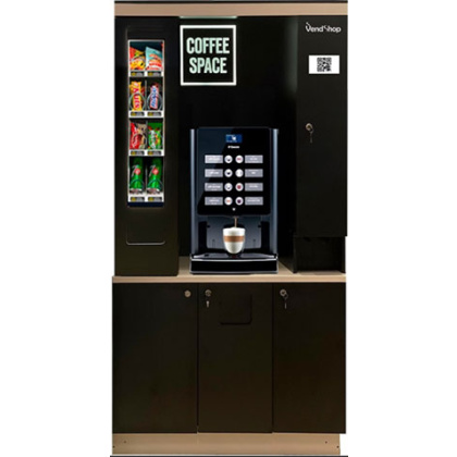 КОФЕЙНЯ САМООБСЛУЖИВАНИЯ COFFEE SPACE С МОДУЛЕМ ДЛЯ СНЕКОВ SNACK BOX с выкатным модулем (БЕЗ КОФЕМАШИНЫ)