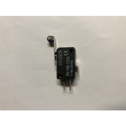 Микропереключатель ролик на лапке SV-166-1C25 16А 250В, длина планки 27мм