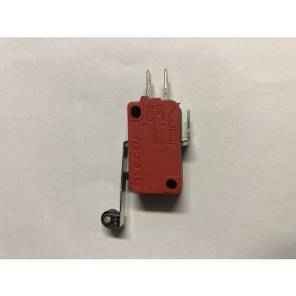 Микропереключатель ролик на лапке SV-166-1C25 16А 250В, длина планки 27мм - изображение 2