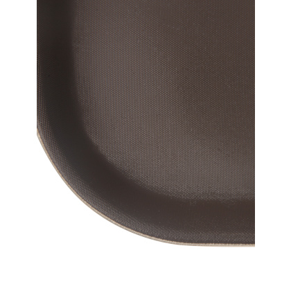 Поднос прорезиненный прямоугольный 460х360х30 мм коричневый [1418CT Brown] - изображение 3