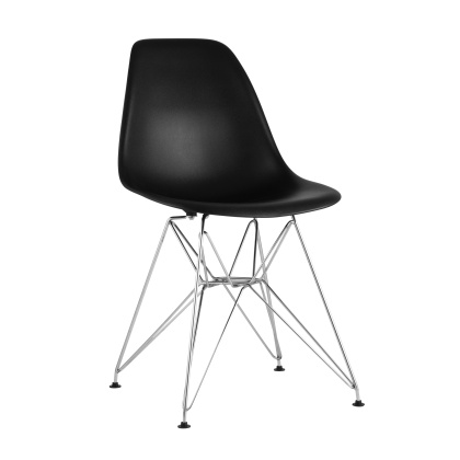 Стул пластиковый «Eames» с жестким сиденьем (хромированный каркас)